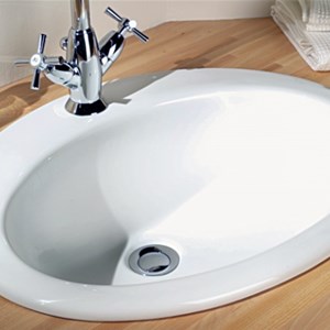 lavabo incasso ovale con foro rubinetto paris