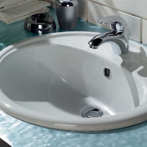 lavabo incasso ovale con foro rubinetto tejo