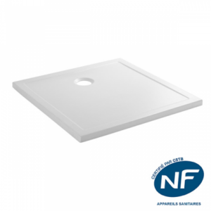 Piatto doccia in ceramica antiscivolo 80x80 stepin grigio - immagine 3