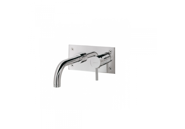 Miscelatore orizzontale per lavabo a muro tube