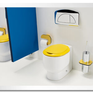 Porta scopino con supporto blu wc kids - immagine 2