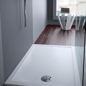Piatto doccia in ceramica antiscivolo 80x80 stepin grigio - immagine 4