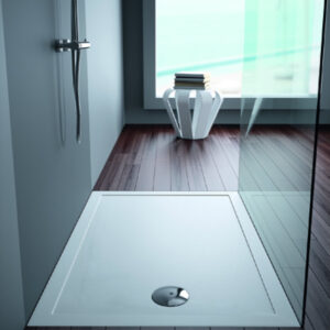 Piatto doccia in ceramica antiscivolo 90x90 grigio - immagine 4