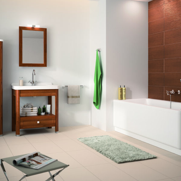 Mobile 78 completo di lavabo e specchio vintage
